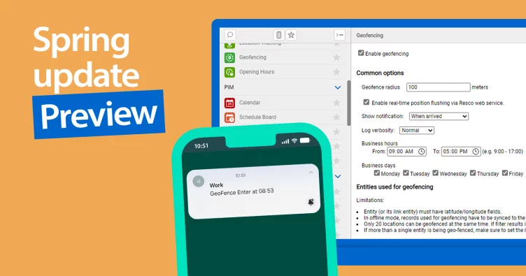 Release preview: Test the final release candidate for Resco 17.1 Update